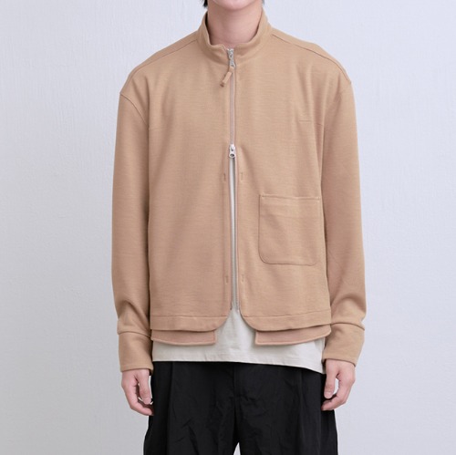 [polyteru] Zip Jersey Jacket (Camel)