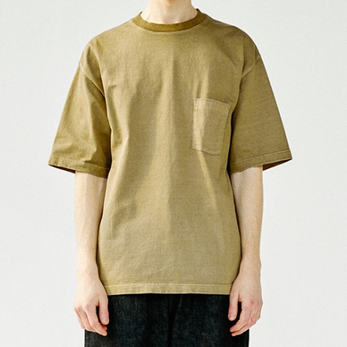 [Art if acts] One Pocket Garment Dyeing T-Shirt (Brown)