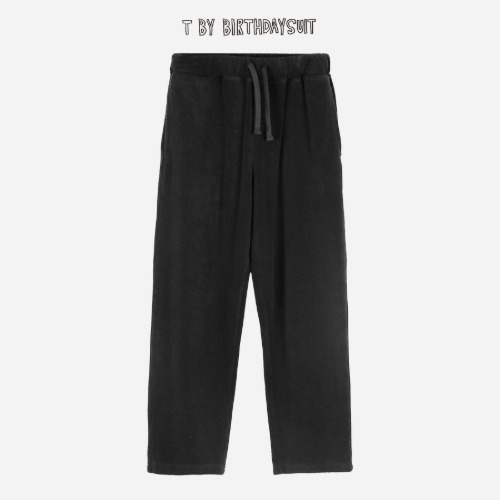 [BIRTHDAYSUIT] Towel Sweat Pants (Black)