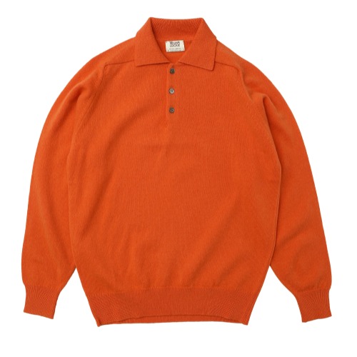 [William Lockie] Lambswool Pullover Sportshirts (Turmeric)