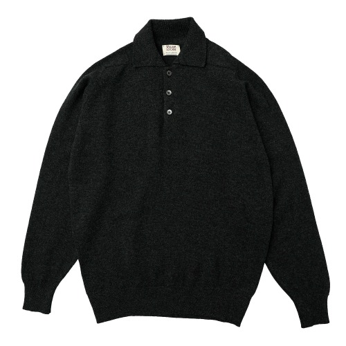 [William Lockie] Lambswool Pullover Sportshirts (Charcoal)