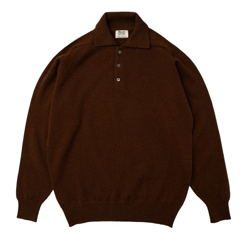 [William Lockie] Lambswool Pullover Sportshirts (Stoat)