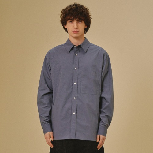 [ART IF ACTS] NEW SOLID POCKET SHIRT (DAWN BLUE)