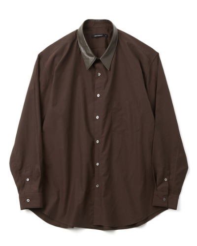 [HATCHINGROOM] CLASSIC SHIRT (LEATHER BROWN)