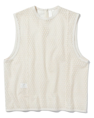 [YEAh] EMBROIDERY VEST (NATURAL DOT)