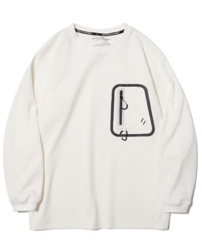 [WELTER EXPERIMENT] OUT POCKET COVER LONG SLEEVE (WHITE)