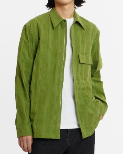 [UNAFFECTED] ZIP-UP SHIRT (LIME)