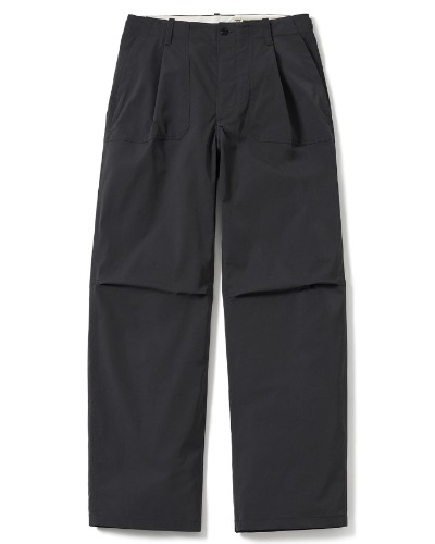 [POTTERY] ONE-PLEATED FATIGUE PANTS (CHARCOAL)