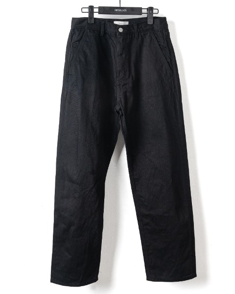 [OURSELVES] ORGANIC COTTON RELAXED DENIM PANTS (ONE WASH BLACK)