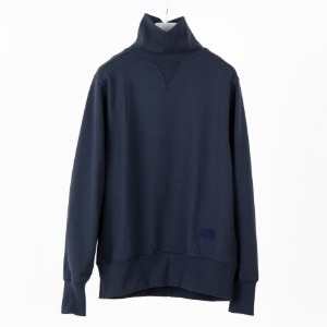 [DOCUMENT] Ribbed Turtle Neck Sweat Jersey 02 (Navy)
