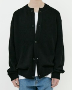 [TYPING MISTAKE] MIXED TEXTURE CARDIGAN (BLACK)
