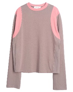 [999HUMANITY] CURVED LONGSLEEVE (GREY/PINK)