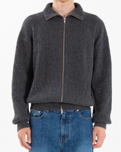 [MATISSE THE CURATOR] FULL ZIP KNIT (CHARCOAL)