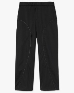 [TYPING MISTAKE] PIPING BANDING WIDE PANTS (BLACK)