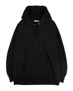 [NANAMICA] HOODED PULLOVER SWEAT (BLACK)