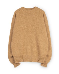[ESK VALLEY KNITWEAR] ANDY CREW NECK SWEATER (CAMEL)