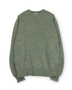 [ESK VALLEY KNITWEAR] ANDY CREW NECK SWEATER (SAGE BLUE)