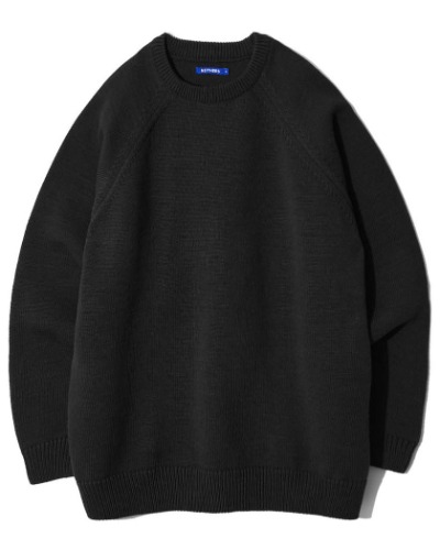 [NEITHERS] OVERSIZED KNITTED SWEATER (BLACK)