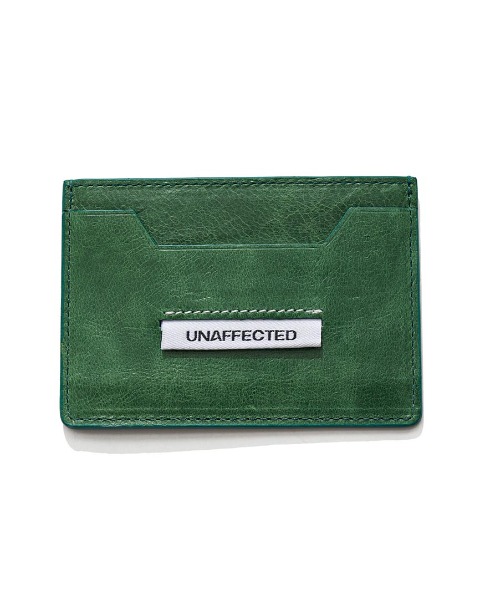 [UNAFFECTED] LOGO LABEL CARD HOLDER (CRACKED GREEN)