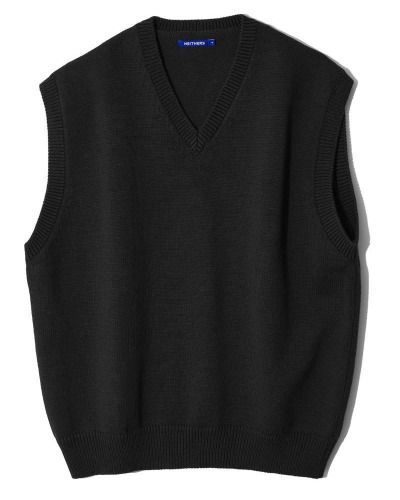 [NEITHERS] OVERSIZED PULLOVER KNITTED VEST (BLACK)
