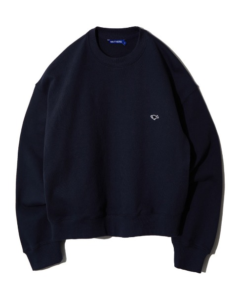 [NEITHERS] CROPPED SWEATSHIRT FOR WOMEN (NAVY)