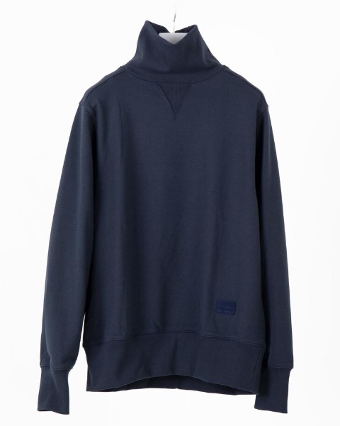 [DOCUMENT] RIBBED TURTLE NECK SWEAT JERSEY 02 (NAVY)