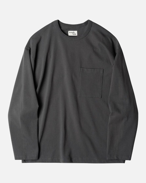 [ROUGH SIDE] PRIMARY LONG SLEEVE (CHARCOAL)