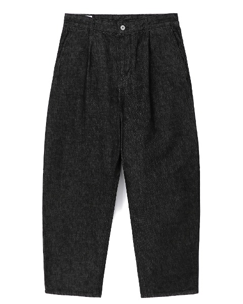[ART IF ACTS] ONE TUCK CURVE DENIM PANTS (WASHED BLACK)
