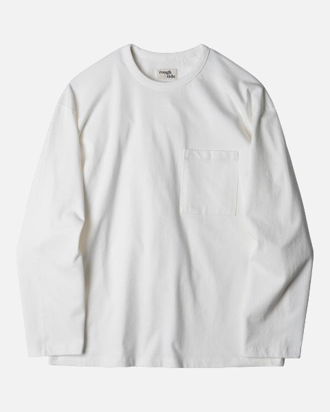 [ROUGH SIDE] PRIMARY LONG SLEEVE (OFF WHITE)