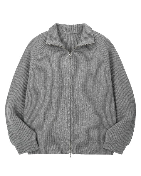 [ART IF ACTS] CASHMERE FULL ZIP-UP JACKET (GREY)
