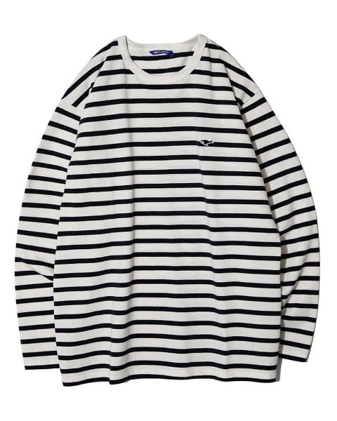 [NEITHERS] BASIC STRIPE L/S T-SHIRT (OFF WHITE)