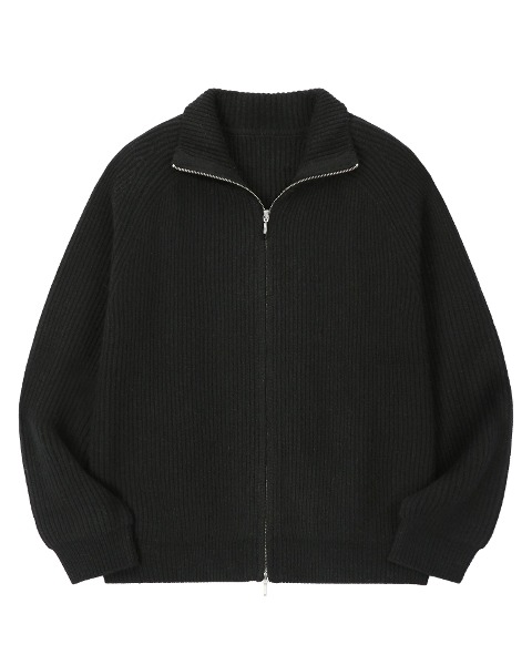 [ART IF ACTS] CASHMERE FULL ZIP-UP JACKET (BLACK)