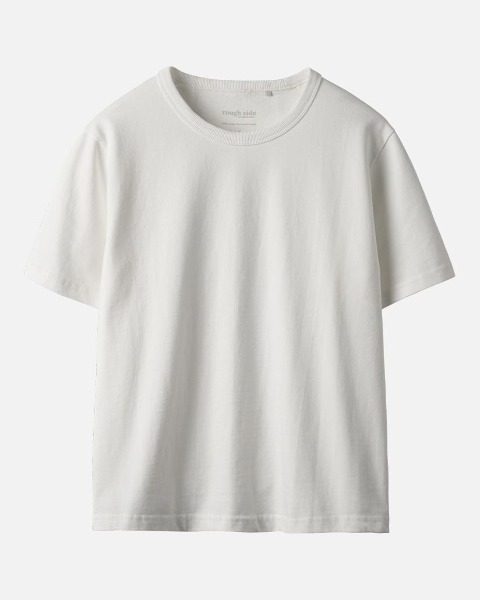 [ROUGH SIDE] ESSENTIAL 1/2 T-SHIRT (OFF WHITE)