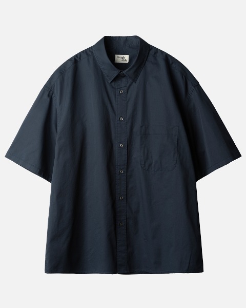 [ROUGH SIDE] PRIMARY HALF SHIRT (NAVY)