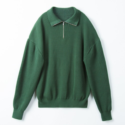 [MATISSE THE CURATOR] HALF ZIP KNIT (SYCAMORE)