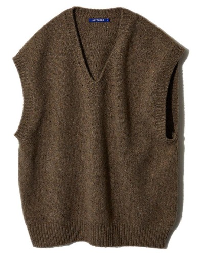 [NEITHERS] OVERSIZED PULLOVER KNITTED VEST (TAUPE)