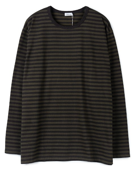 [NANAMICA] COOLMAX St. HERSEY L/S TEE (BROWN/CHARCOAL)