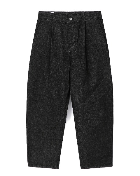 [ART IF ACTS] ONE TUCK CURVE DENIM PANTS (WASHED BLACK)
