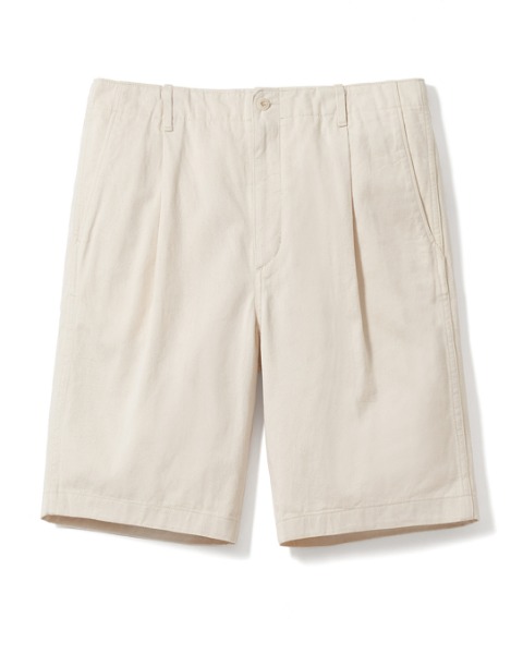 [POTTERY] OFFICER CHINO SHORTS (NATURAL WHITE)