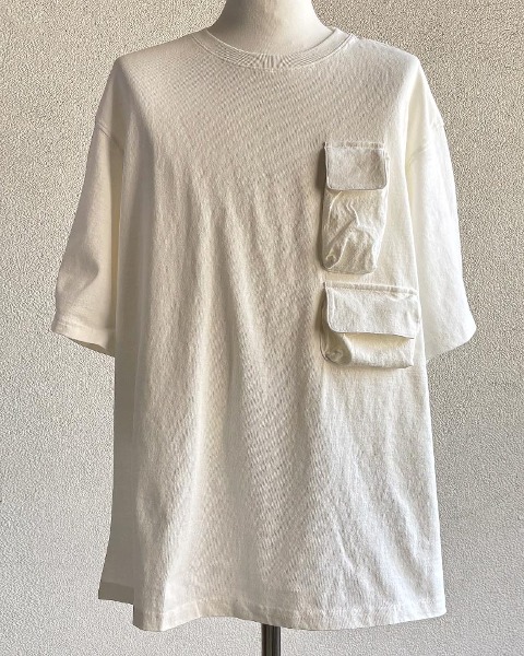 [HUTOAN] PRIMARY WIDE S-SLEEVE 2P T-SHIRT (OFF WHITE)